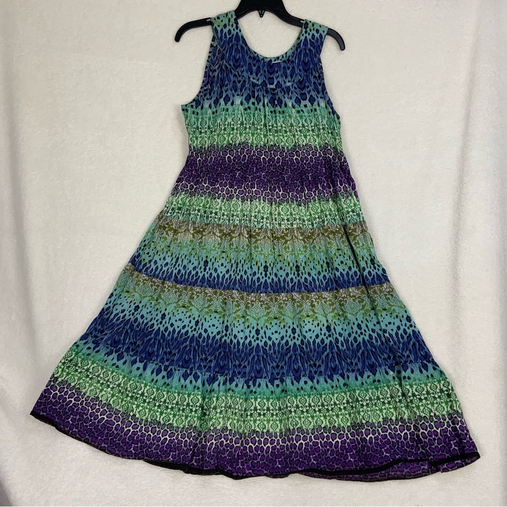 Vintage Styled By Saybury Dress Multicolor A-Line Striped Women's Size Medium